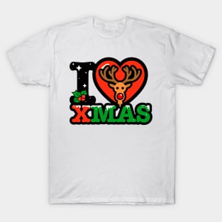 I heart reindeer xmas T-Shirt